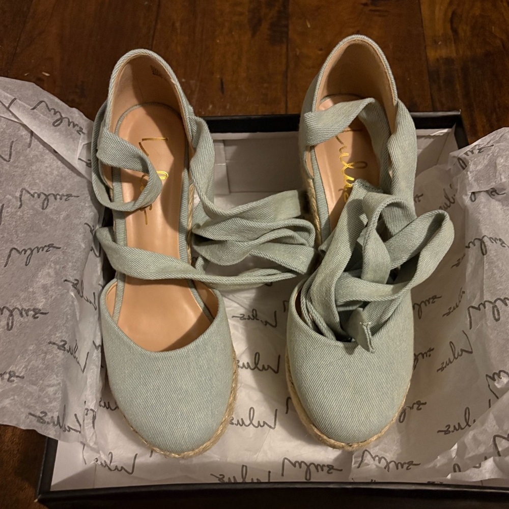 Saramae closed toe lace up wedges